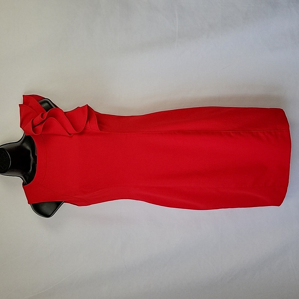 Calvin Klein Sleeveless Sheath Dress Crimson Red Size 4